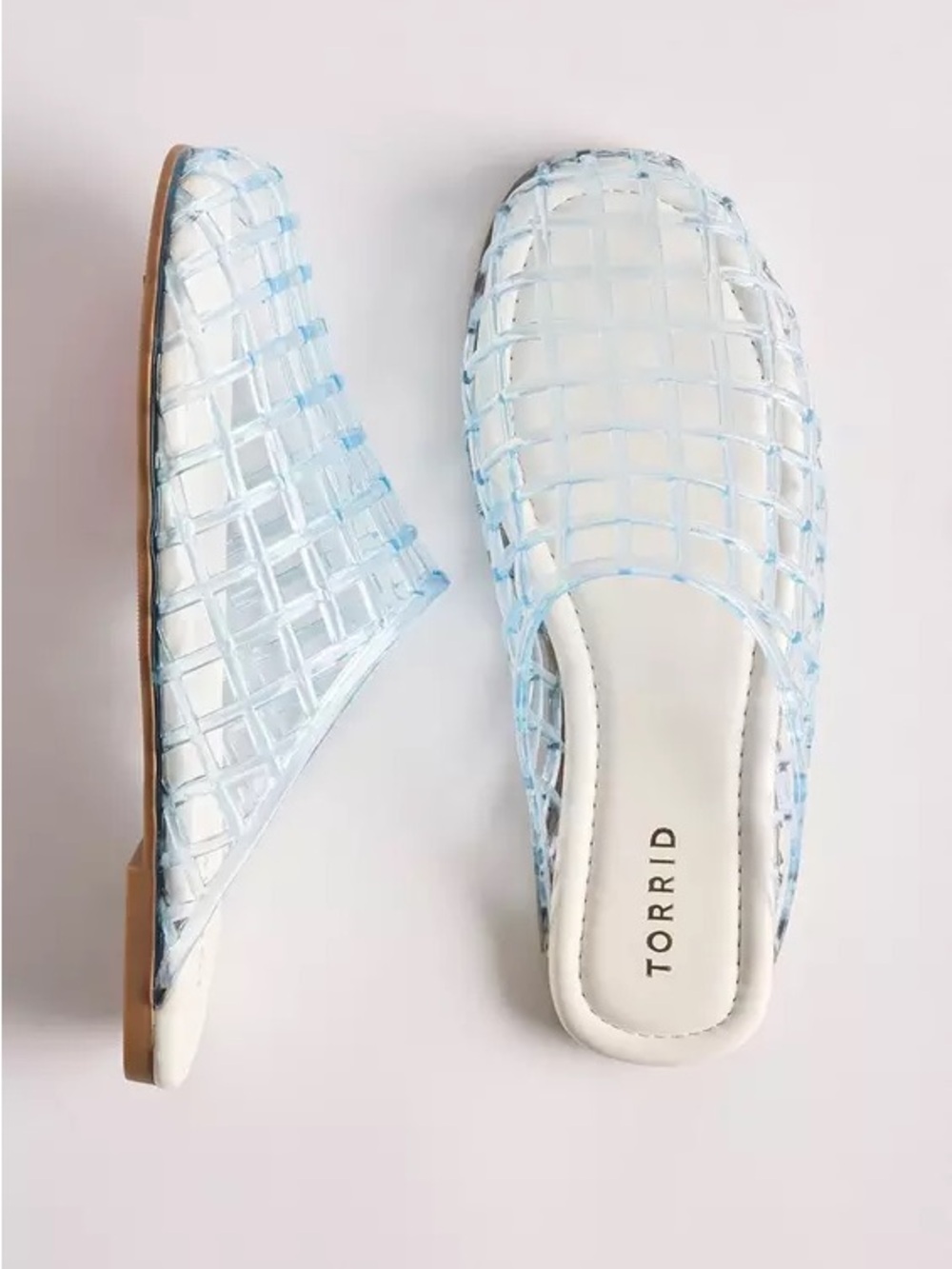 Torrid Light Blue Jelly Mule (WW)